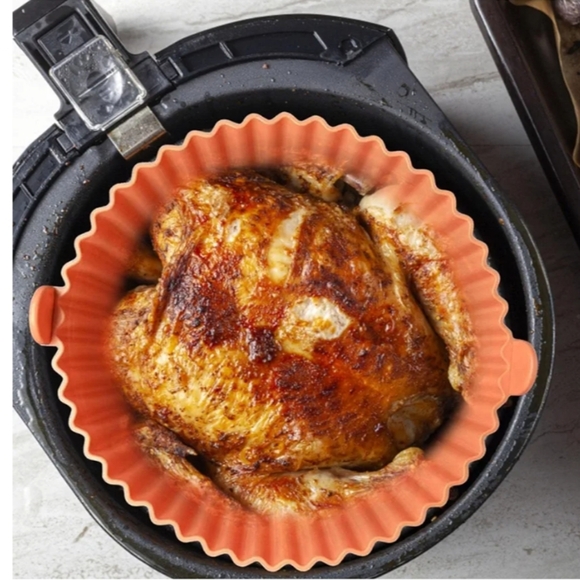 Joeboe Air Fryer Silicone Pot/Insert Liner Reusable Silicone Basket/Set NWT - Picture 2 of 3